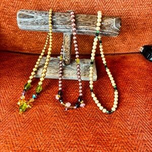 Lot of 3 Glass Pearl Necklaces. Stunning